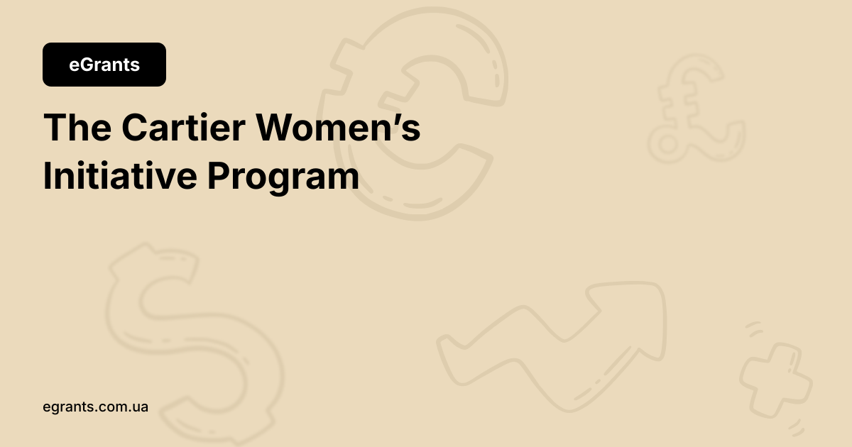 The Cartier Women’s Initiative Program
