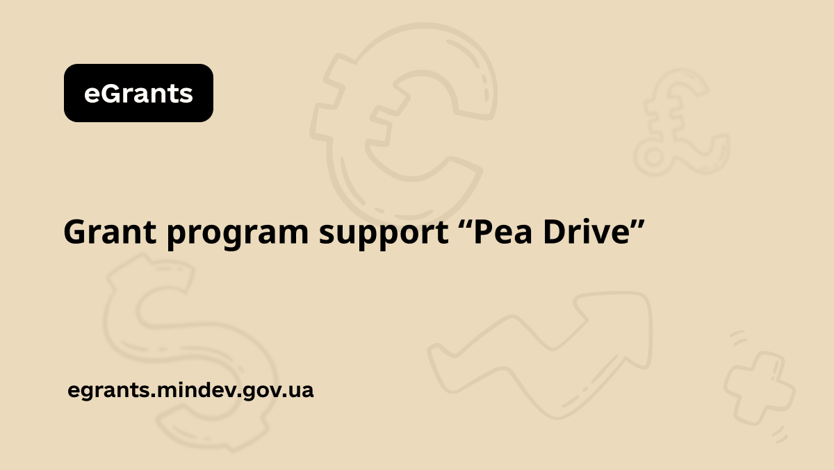 Grant program support “Pea Drive”